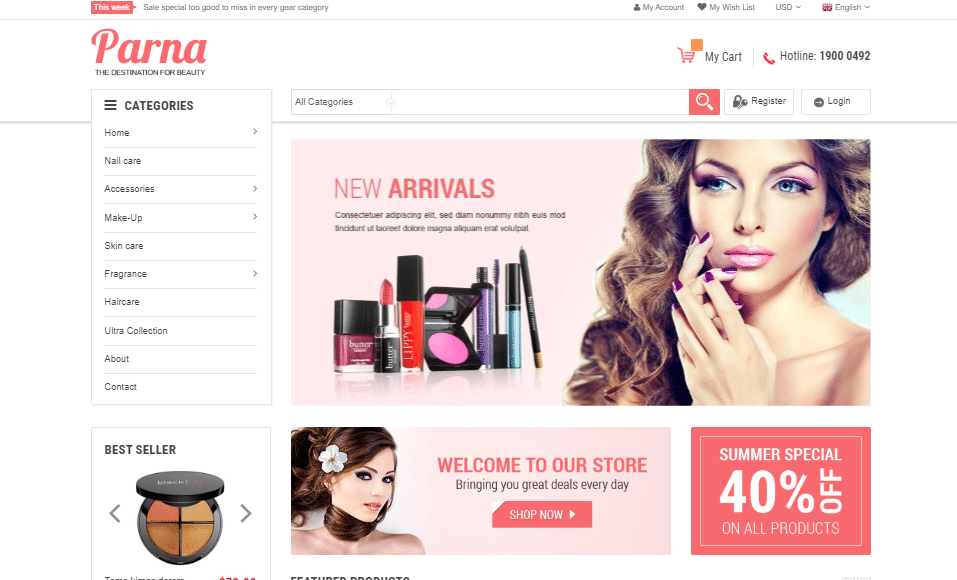 Magento fashion store theme