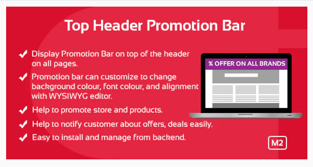 Top Header Promotion Bar
